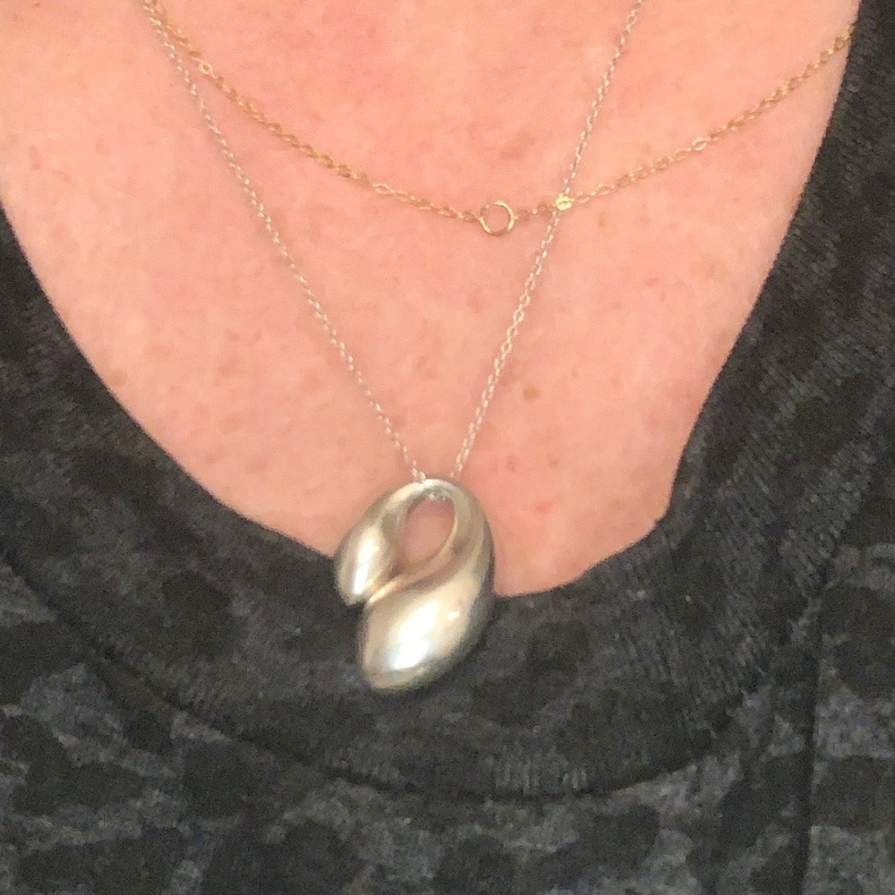 Tiffany Large Silver Bean 20 in chain NWOT - Picture 5 of 6